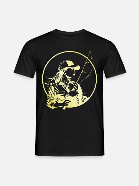 Pêcheuse Femme - T-shirt homme - noir