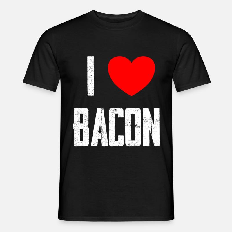 I Love Bacon - Männer T-Shirt - Schwarz