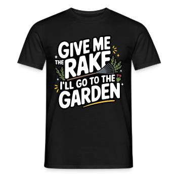 Gardener Garden Plants Gardening - Men's T-Shirt - black - Front - AI Model Male 178 light (178cm)