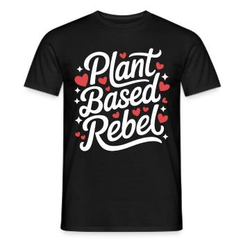 Végétarien Végétalien Végétarien Végétarien - T-shirt homme - noir - Devant - AI Model Male 178 light (178cm)