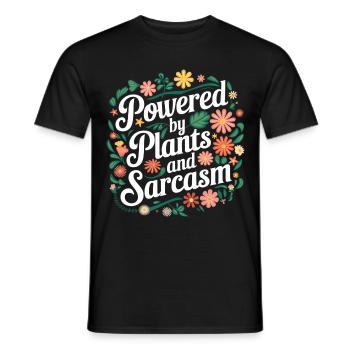 Végétarien Végétalien Végétarien Végétarien - T-shirt homme - noir - Devant - AI Model Male 178 light (178cm)