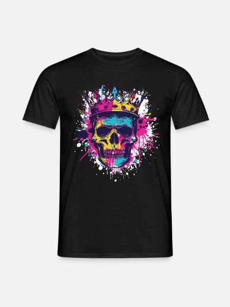 Couronne de crâne de roi - T-shirt homme - noir