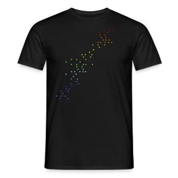 Stars Rainbow Star Galaxy Gift Idea - Men's T-Shirt - black - Front - AI Model Male 178 light (178cm)