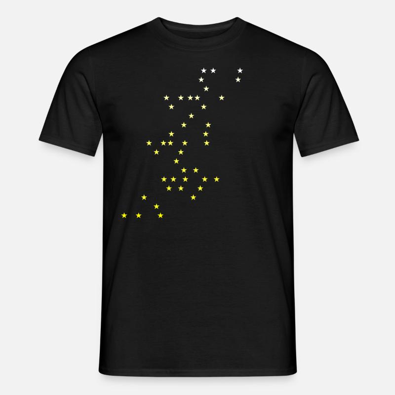étoiles blanc jaune idée cadeau idée cadeau idée - T-shirt homme - noir