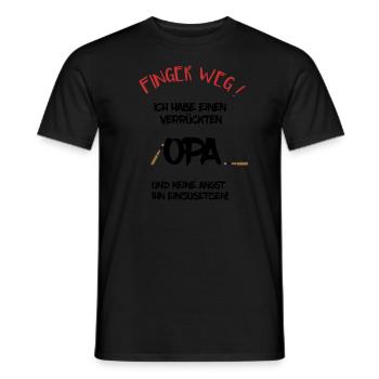 Verrückten Opa - Männer T-Shirt - Schwarz - Vorne - AI Model Male 178 light (178cm)