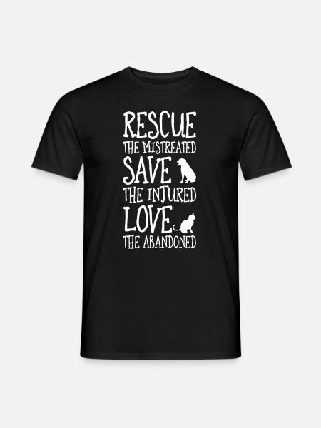 Rescue The Mistreated - Männer T-Shirt - Schwarz
