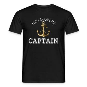 Can you call me captain- Captain - Men's T-Shirt - black - Front - AI Model Male 178 light (178cm)
