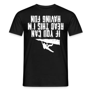 Funny Rock Climbing T-Shirt Free Climbing Distress - Männer T-Shirt - Schwarz - Vorne - AI Model Male 178 light (178cm)