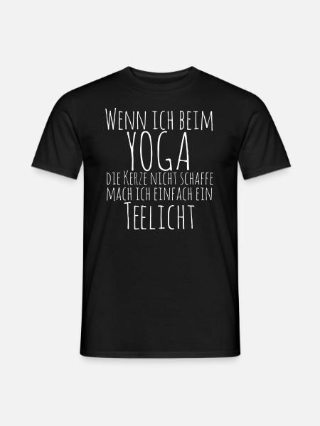 Yoga Kerze - Männer T-Shirt - Schwarz