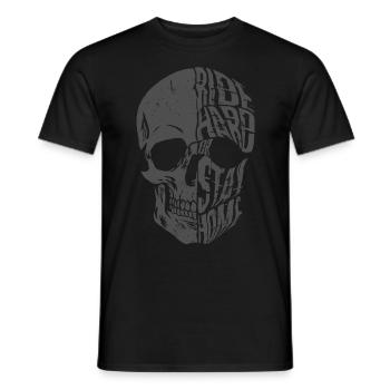 Biker Motorcyclist Rocker Chopper saying - Men's T-Shirt - black - Front - AI Model Male 178 light (178cm)