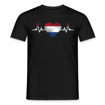 Netherlands - Men's T-Shirt - black - Front - AI Model Male 178 light (178cm)