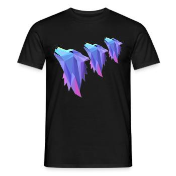 Wolf - Männer T-Shirt - Schwarz - Vorne - AI Model Male 178 light (178cm)