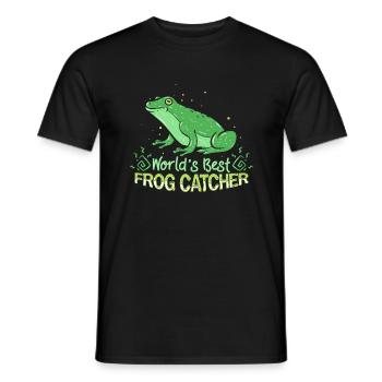 Der beste Froschfänger der Welt - Männer T-Shirt - Schwarz - Vorne - AI Model Male 178 light (178cm)