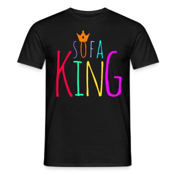 Sofa King - Männer T-Shirt - Schwarz - Vorne - AI Model Male 178 light (178cm)