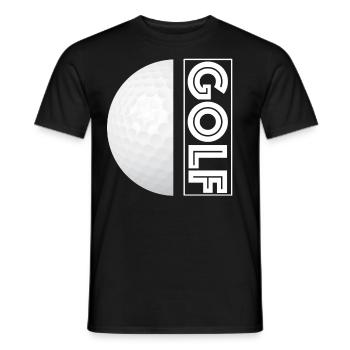 Golf golf ball - Men's T-Shirt - black - Front - AI Model Male 178 light (178cm)