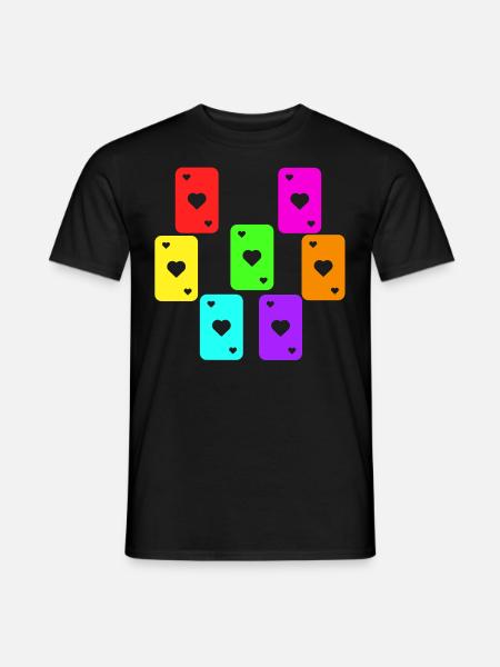 Karten - Männer T-Shirt - Schwarz