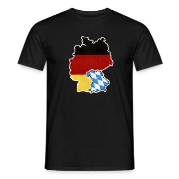 Allemagne état Bavière - T-shirt homme - noir - Devant - AI Model Male 178 light (178cm)