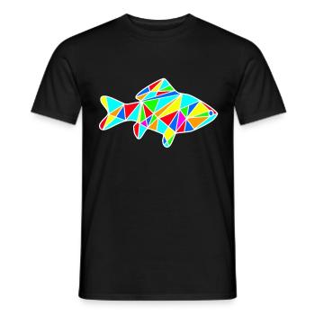 fish - Men's T-Shirt - black - Front - AI Model Male 178 light (178cm)