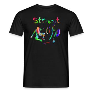 skate street life psychedelic - T-shirt homme - noir - Devant - AI Model Male 178 light (178cm)