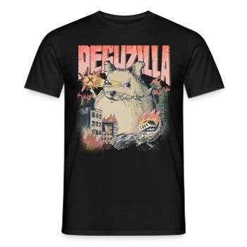 Funny DEGUZILLA | Octodon Degu Monster | Degus - Men's T-Shirt - black - Front - AI Model Male 178 light (178cm)