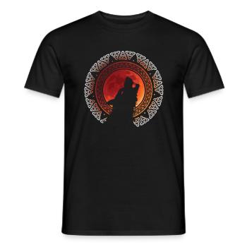 Nordic Wolf Fenrir - Men's T-Shirt - black - Front - AI Model Male 178 light (178cm)