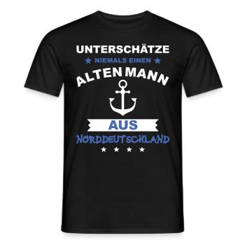 Norddeutschland Norde - Männer T-Shirt - Schwarz - Vorne - AI Model Male 178 light (178cm)