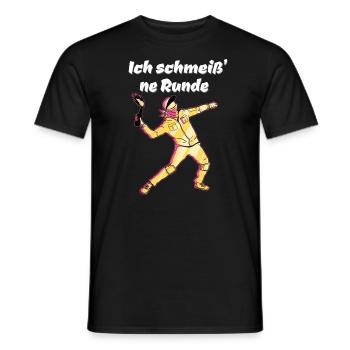 Ich schmeiß ne Runde - Männer T-Shirt - Schwarz - Vorne - AI Model Male 178 light (178cm)