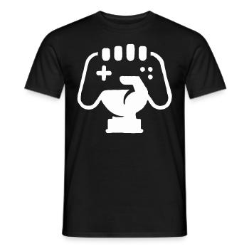 Ich liebe Zocken, Konsole Controller Game - Männer T-Shirt - Schwarz - Vorne - AI Model Male 178 light (178cm)