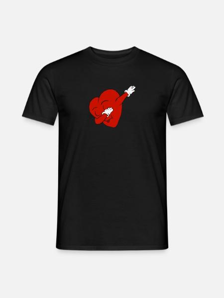 dabbendes heart, dabbing heart - Men's T-Shirt - black
