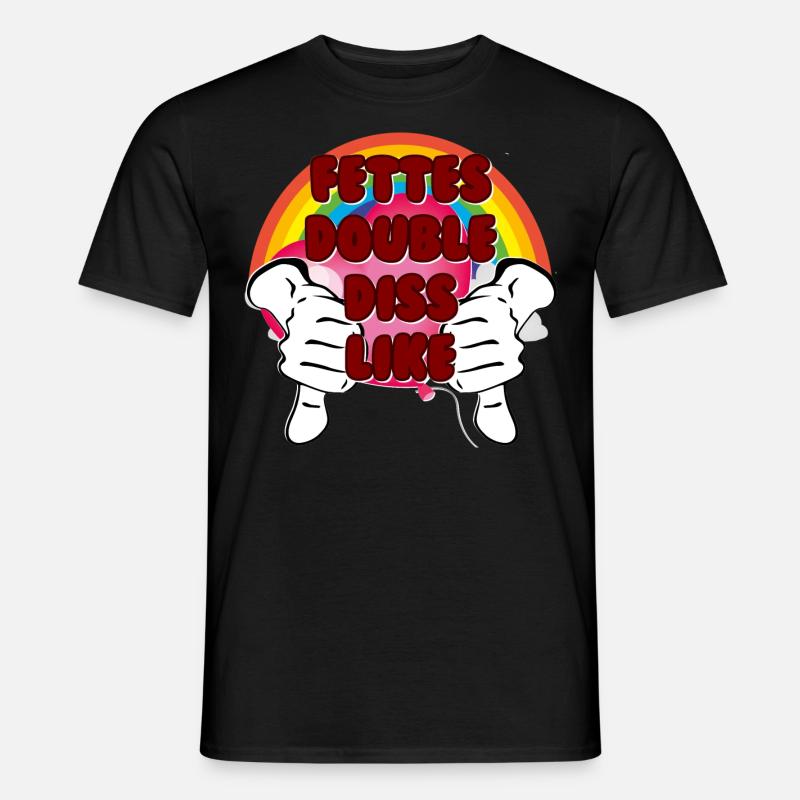 Fettes Double Diss Like - Männer T-Shirt - Schwarz