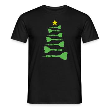 Christmas Fléchettes De Noël Fléchettes Xmas Dart - T-shirt homme - noir - Devant - AI Model Male 178 light (178cm)