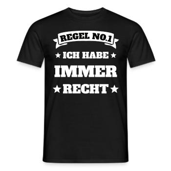 ich habe immer recht - Männer T-Shirt - Schwarz - Vorne - AI Model Male 178 light (178cm)