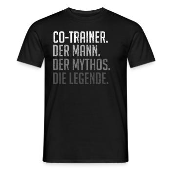 Co-Trainer Assistenztrainer T-Shirt - Männer T-Shirt - Schwarz - Vorne - AI Model Male 178 light (178cm)