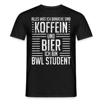 BWL Betriebswirtschaftslehre Design - Männer T-Shirt - Schwarz - Vorne - AI Model Male 178 light (178cm)