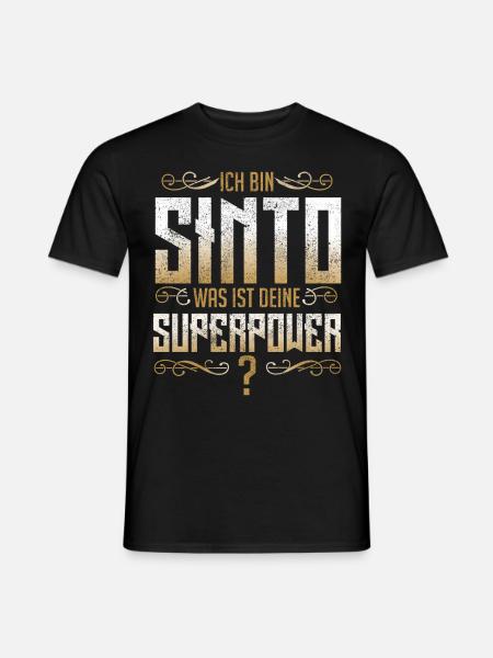 Sinto Sinti Herkunft Design - Männer T-Shirt - Schwarz