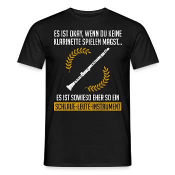 Klarinette Spielen Design - Männer T-Shirt - Schwarz - Vorne - AI Model Male 178 light (178cm)