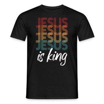 Jesus is king - Männer T-Shirt - Schwarz - Vorne - AI Model Male 178 light (178cm)