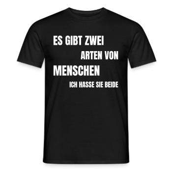 Es gibt zwei arten von Menschen - Männer T-Shirt - Schwarz - Vorne - AI Model Male 178 light (178cm)
