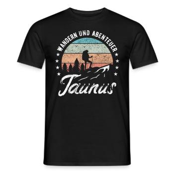 Wandern Taunus - Männer T-Shirt - Schwarz - Vorne - AI Model Male 178 light (178cm)