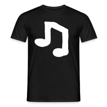 Musique musique note de musique chanson chanson chanter cadeau - T-shirt homme - noir - Devant - AI Model Male 178 light (178cm)