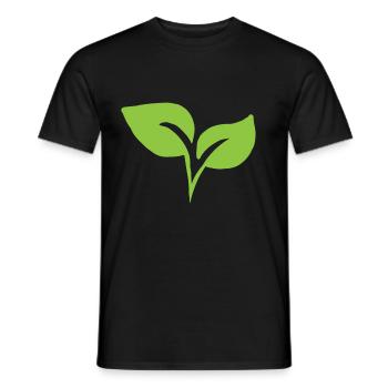 Plante nature feuille plante feuille cadeau - T-shirt homme - noir - Devant - AI Model Male 178 light (178cm)