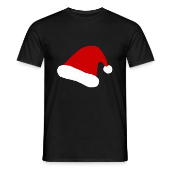 Christmas hat Christmas XMas Christmas X-Mas - Men's T-Shirt - black - Front - AI Model Male 178 light (178cm)