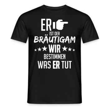 Junggesellenabschied - Männer T-Shirt - Schwarz - Vorne - AI Model Male 178 light (178cm)