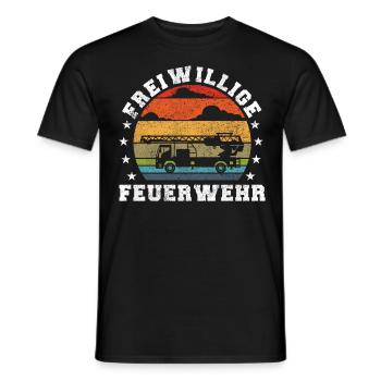 Freiwillige Feuerwehr - Männer T-Shirt - Schwarz - Vorne - AI Model Male 178 light (178cm)