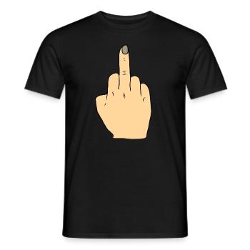 Cadeau du majeur - T-shirt homme - noir - Devant - AI Model Male 178 light (178cm)