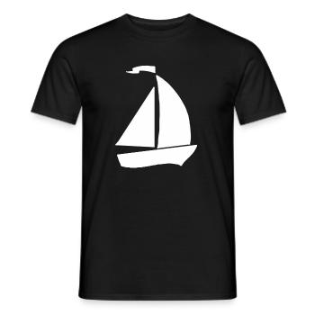 Sailboat sailor sailing ship boat ship gift - Men's T-Shirt - black - Front - AI Model Male 178 light (178cm)