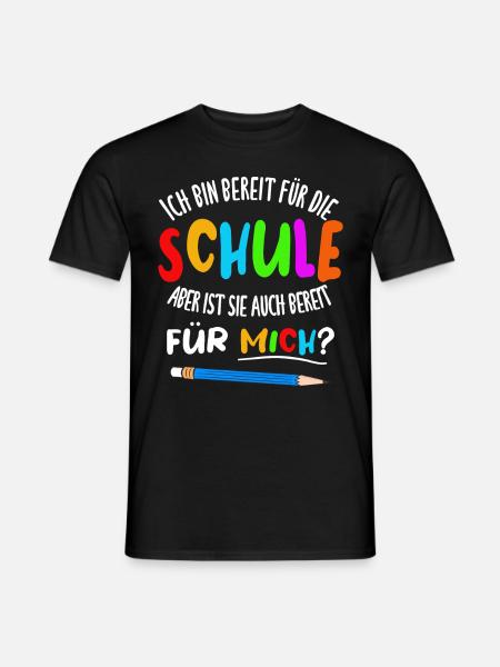 Kinder Einschulung 2021 Grundschule Schulanfang - Männer T-Shirt - Schwarz