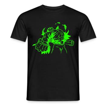Green monster - Men's T-Shirt - black - Front - AI Model Male 178 light (178cm)