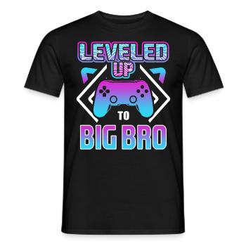 Niveau grand frère - je vais être un grand frère - T-shirt homme - noir - Devant - AI Model Male 178 light (178cm)