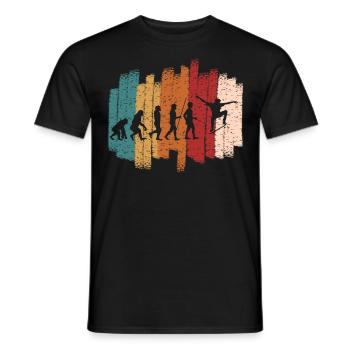 Skateboard skateboarding gift - Men's T-Shirt - black - Front - AI Model Male 178 light (178cm)